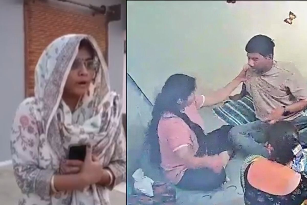 women beat husband
