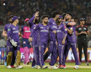 KKR vs RR: Kolkata Knight Riders players celebrate after winning
