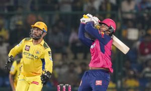 CSK vs RR: Vaibhav Suryavanshi plays a shot