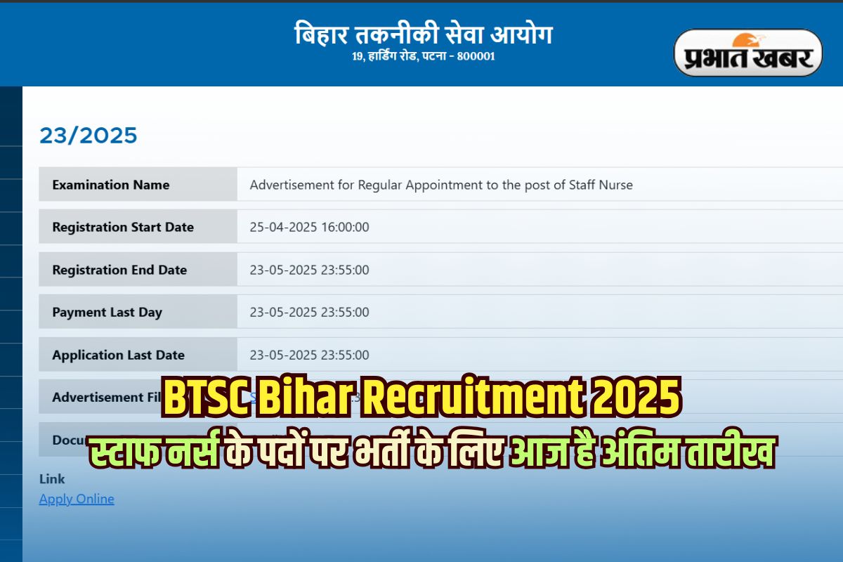 BTSC Bihar Recruitment 2025