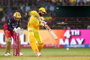 Ravindra Jadeja 109 Meter Six in CSK vs RCB match IPL 2025
