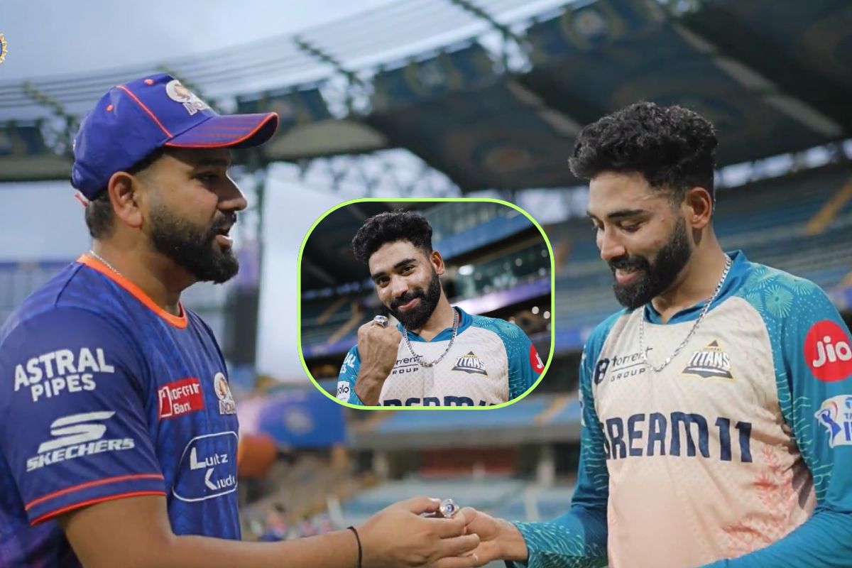 Rohit Sharma Presented Diamond Ring to Mohammad Siraj.