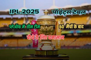 IPL 2025 Points Table after 60 Match Playoffs Scenario for 4th Spot.
