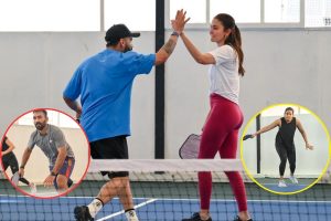 Virat Kohli and Anushka Sharma vs Dinesh Karthik and Dipika Pallikal Pickleball in IPL 2025.