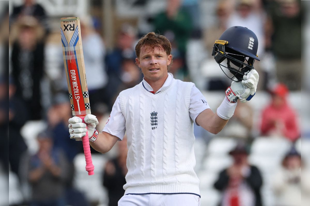 Olie Pope Century vs Zimbabwe in Maiden Test.