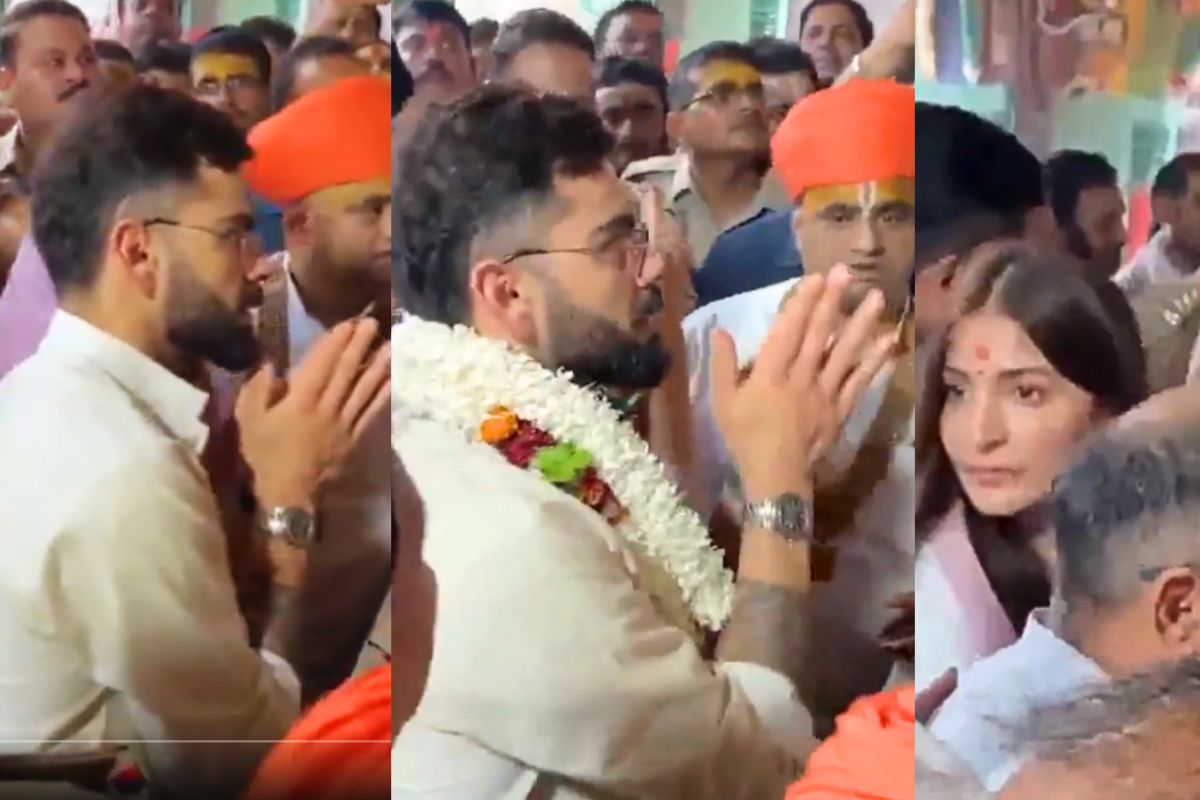 Virat Kohli and Anushka Sharma Visits Ayodhya Hanuman Garhi Temple.