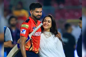Shreyas Iyer with Preity Zinta.