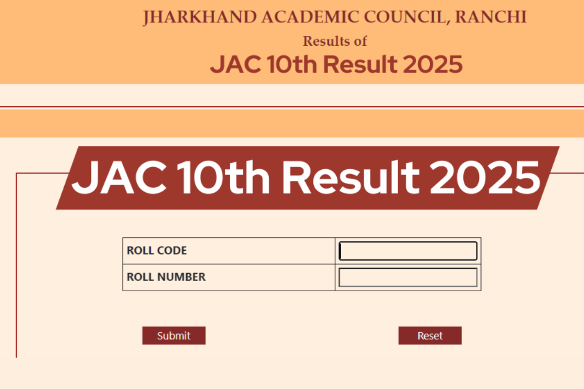 JAC Board 10th Result 2025 By Roll Number