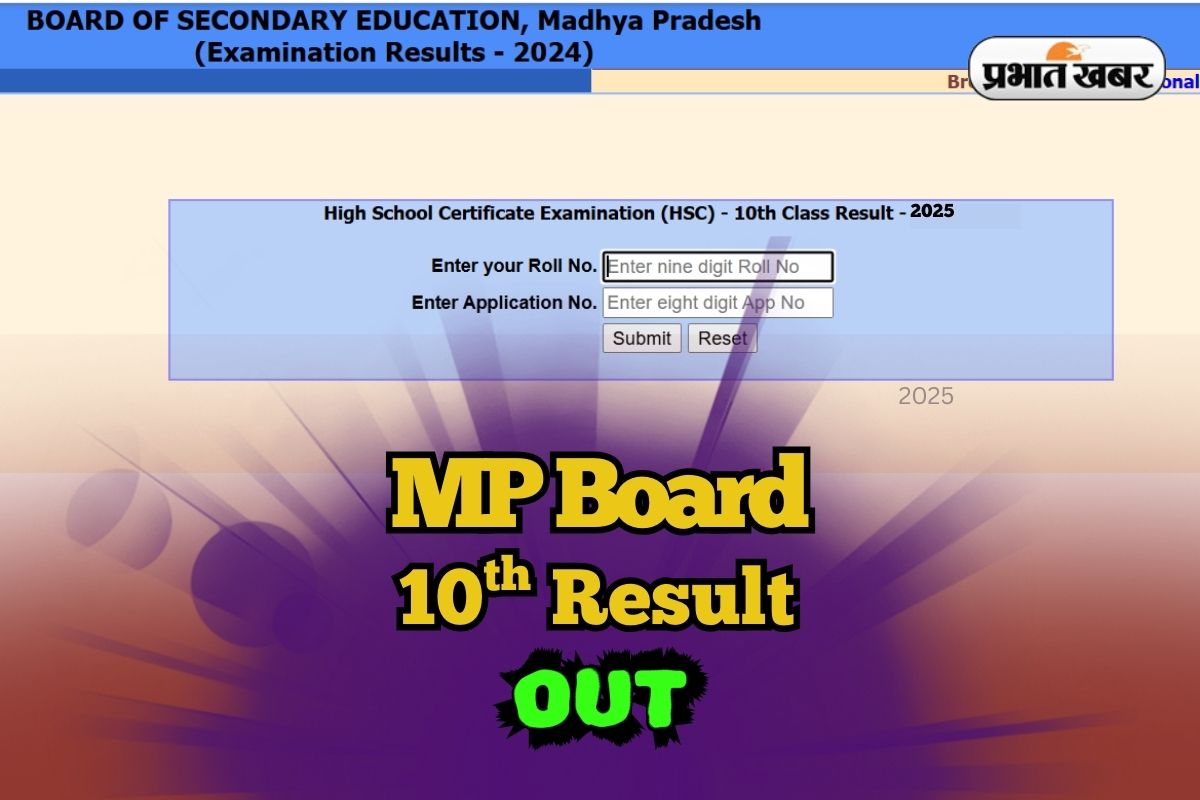 MPBSE MP Board 10th Result 2025 OUT