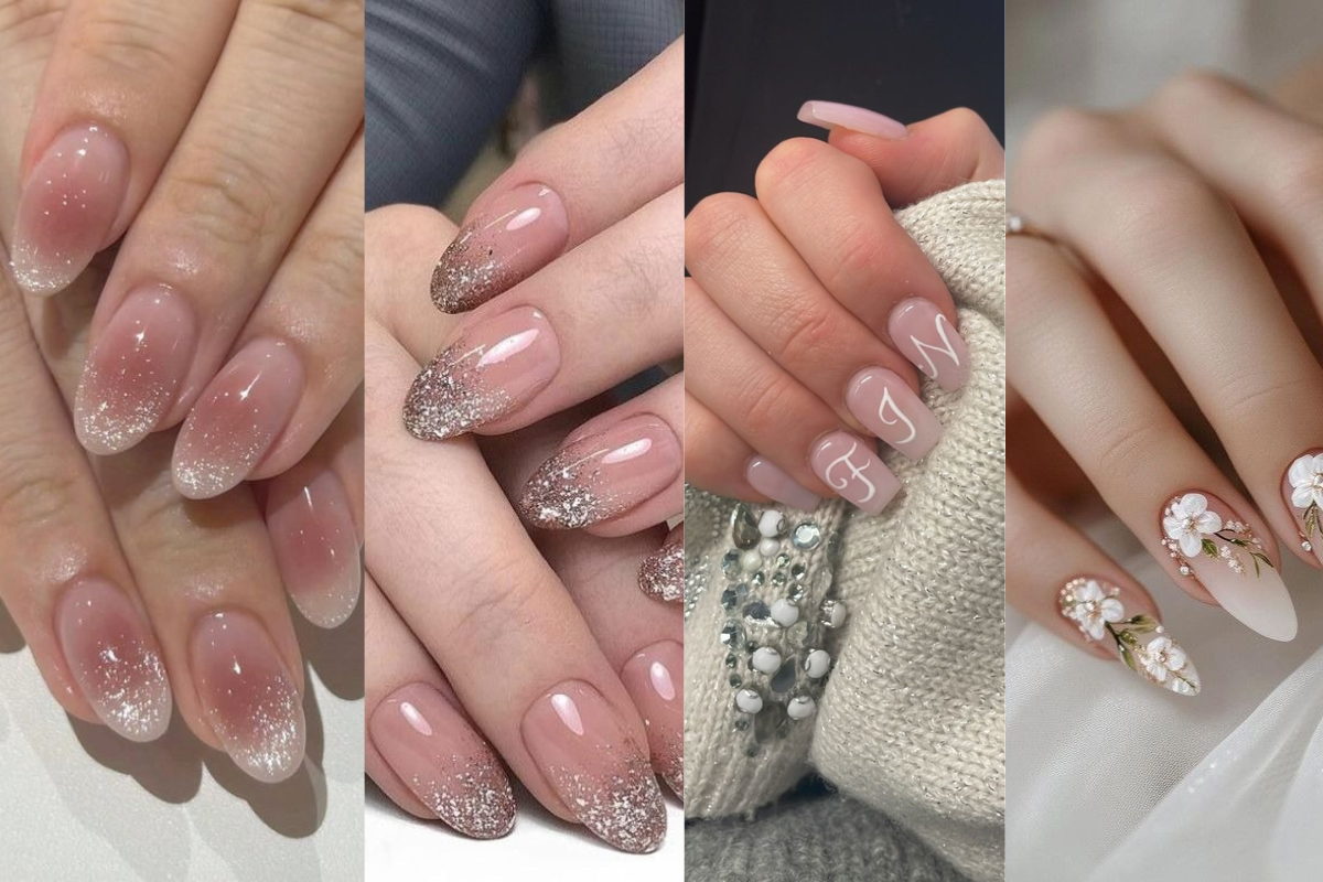 Modern Bridal Nails Design