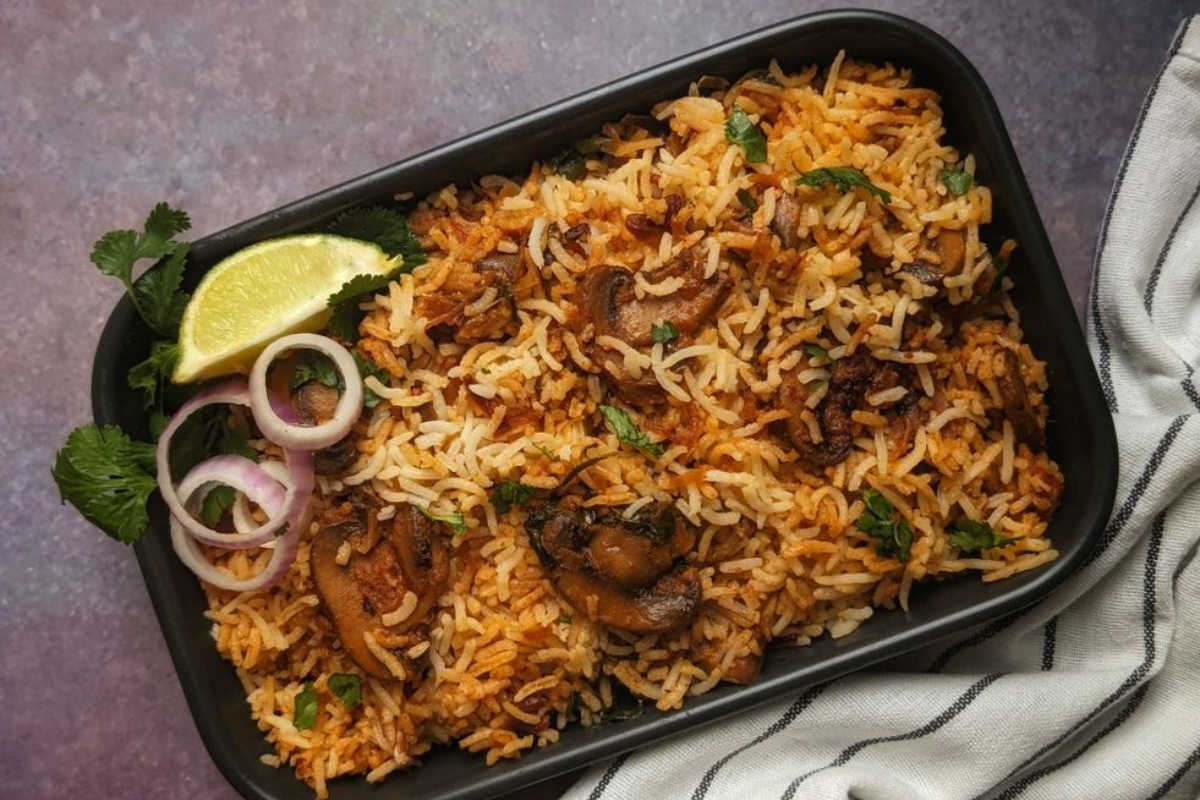 Mushroom Biryani Recipe