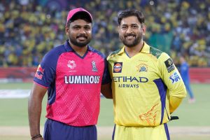 CSK vs RR: Sanju Samson and MS Dhoni