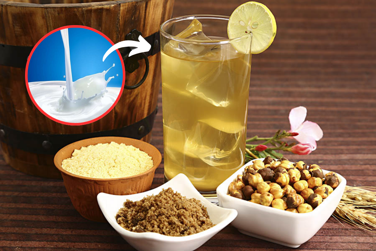 Sattu Milk Drink