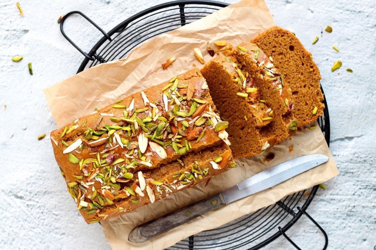 Atta Jaggery Cake Recipe without Oven