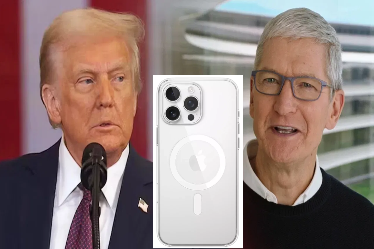 donald trump tim cook apple iphone production in India