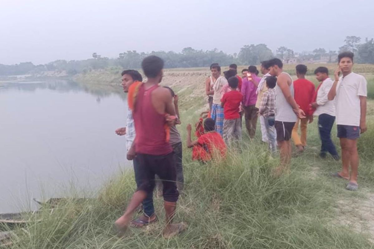 east champaran news| Three children drowned while bathing in Budhi Gandak in East Champaran, Bihar, chaos ensued in the village