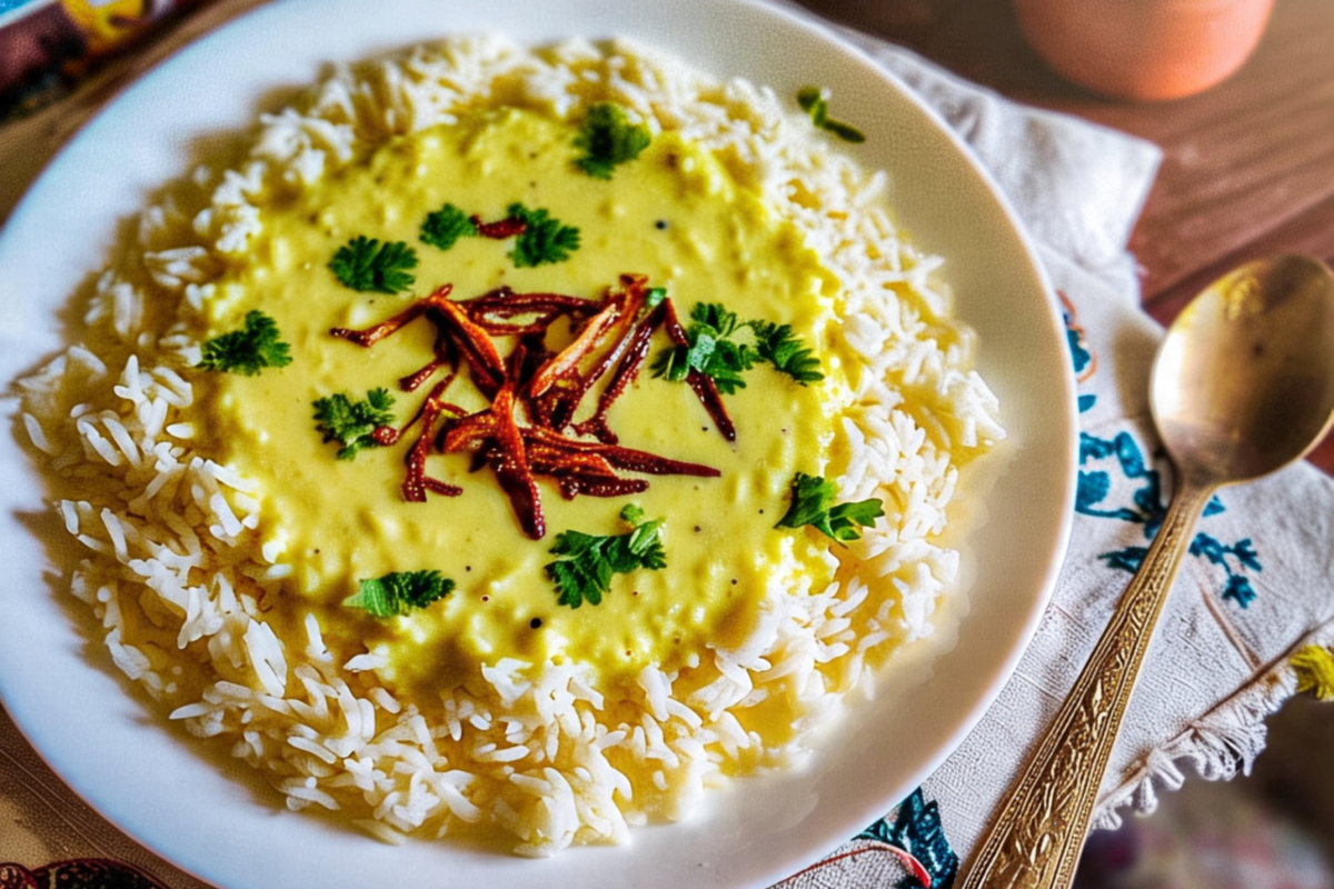 kadhi chaawal recipe
