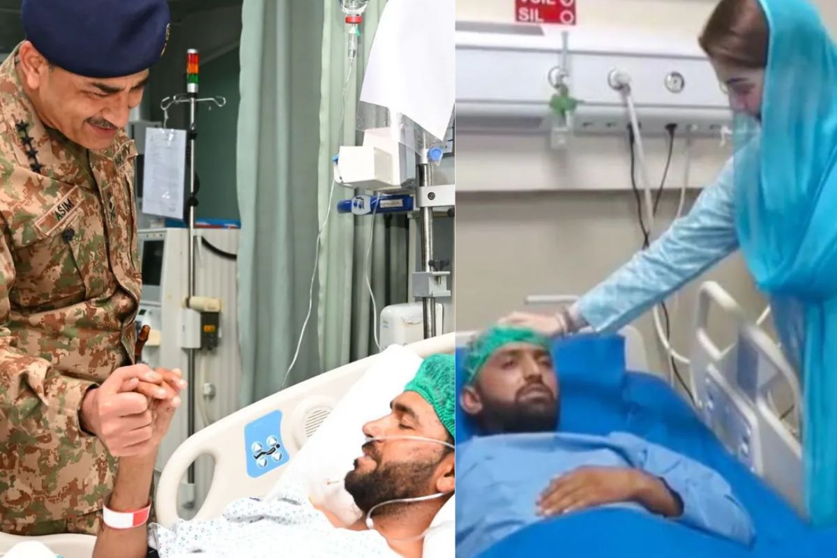 pak soldiers injured munir maryam hospital visit