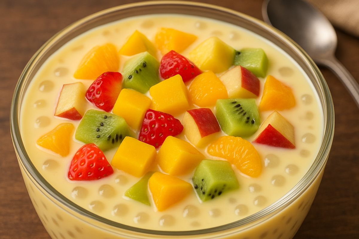 sabudana fruit custard