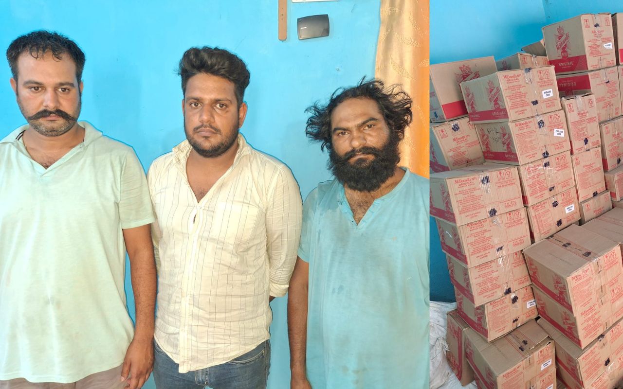 शराब के साथ गिरफ्तार आरोपी