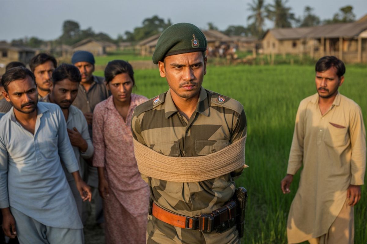 AI Image of BSF Jawan Abducted by Bangladesh Civilians