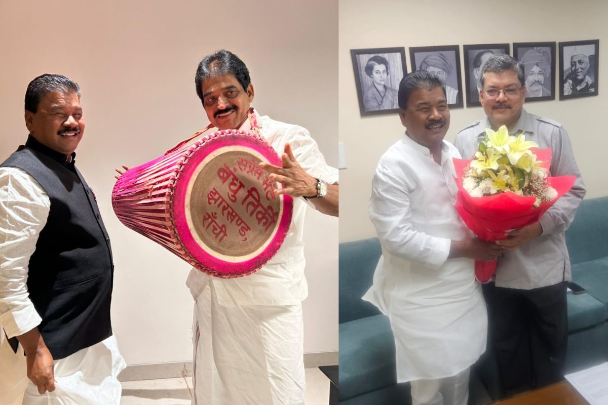 Bandhu tirkey with KC Venugopal and mukul vasnik