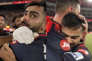 Emotional Virat Kohli after winning IPL 2025 Trophy.