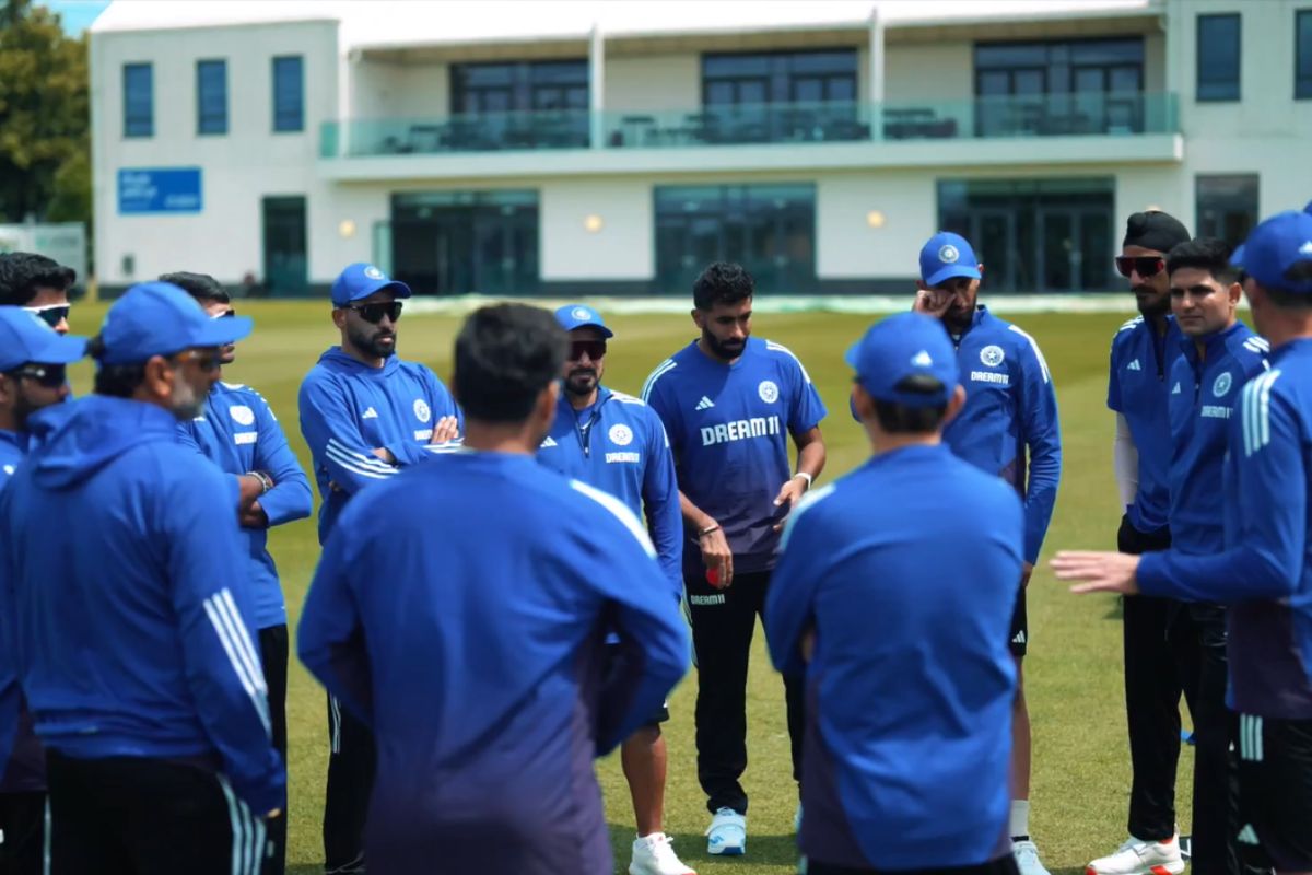 Indian Test Team Practice during Intra Squad Match.