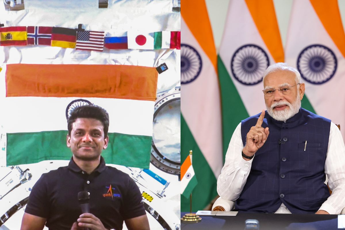 Narendra Modi interaction with Shubhanshu