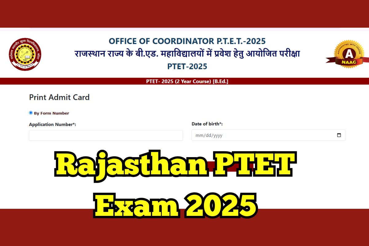 Rajasthan PTET Admit Card 2025