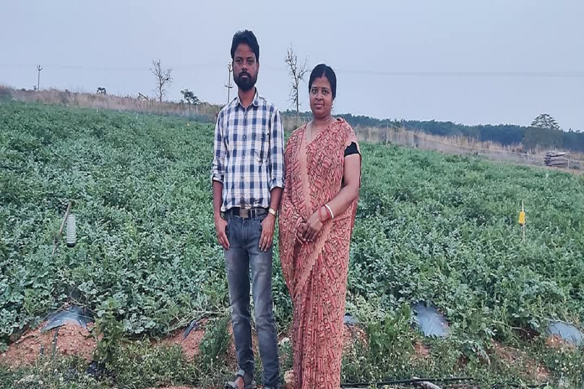 Raju Mahto with his wife