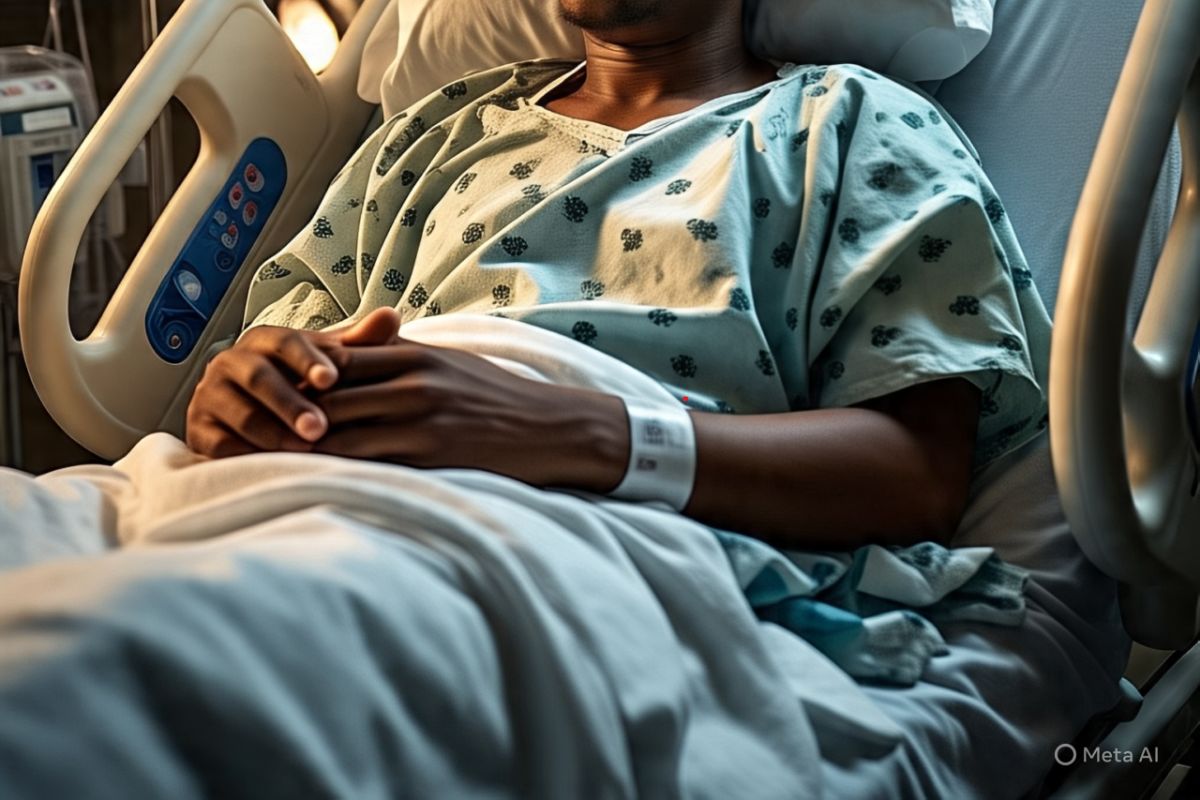 patient on the bed