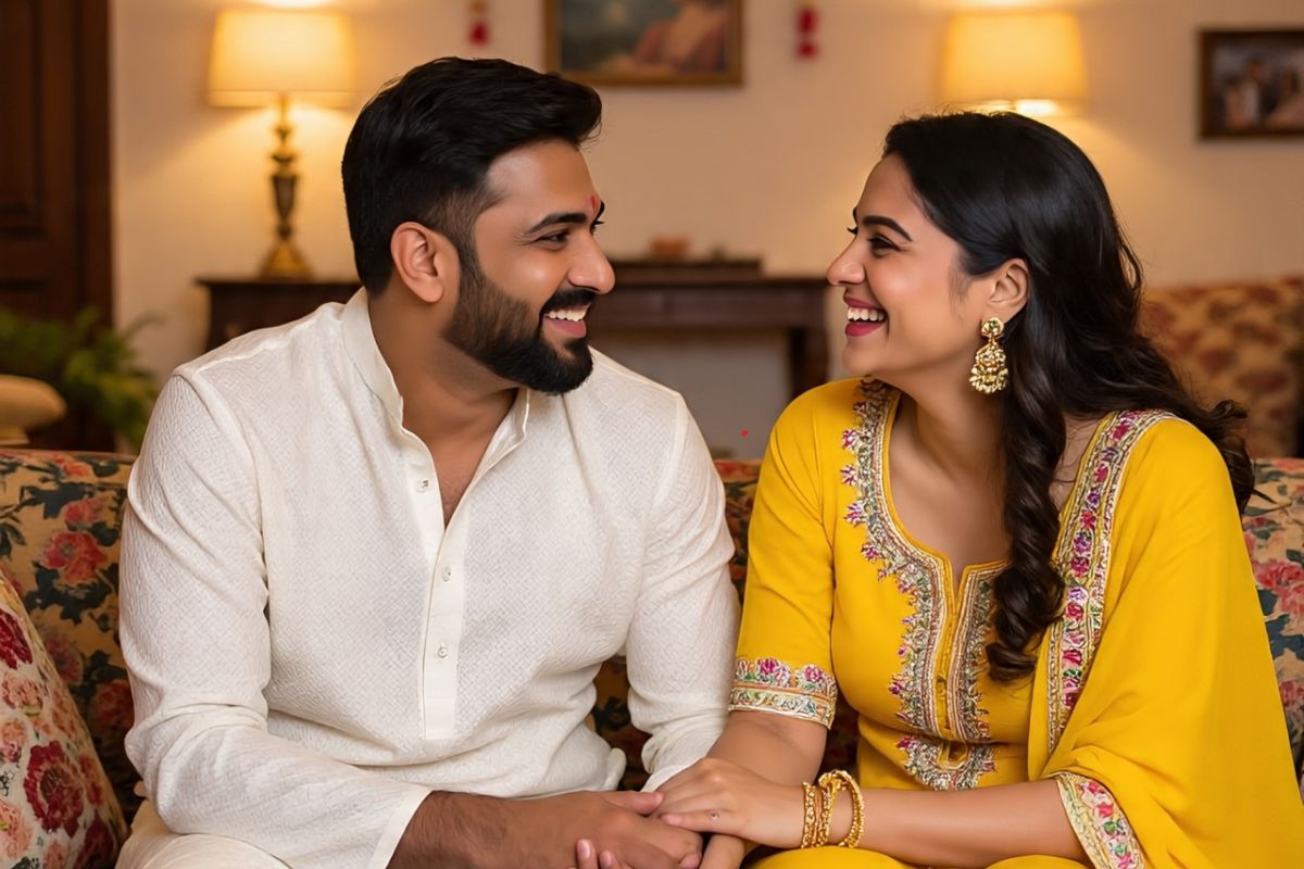 Indian Couple Love Marriage Photo
