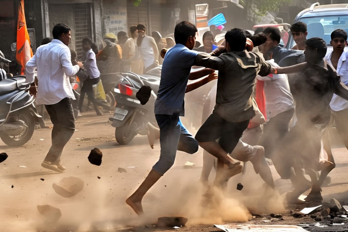 Maharashtra news SOLAPUR conflict between two groUP OVER car horn sound