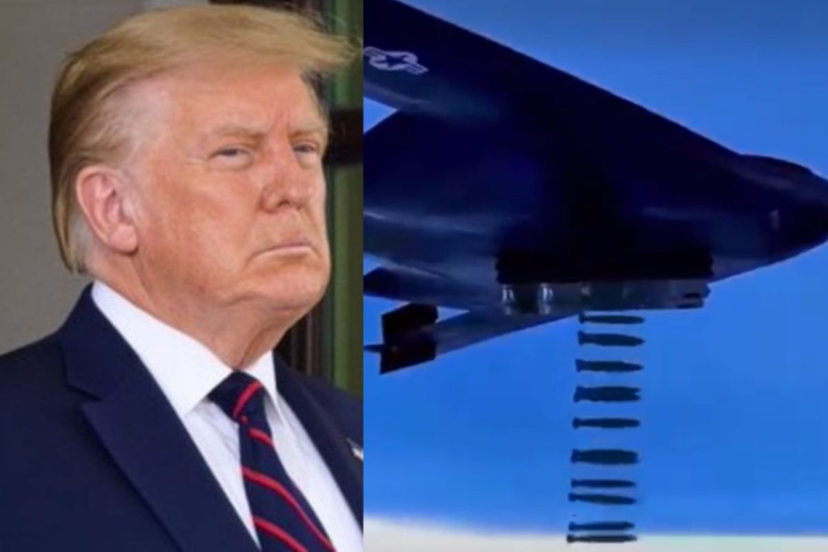 Donald trump share video of B-2 stealth bombers which strike on iran