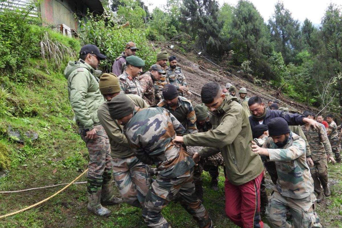 Sikkim Landslide 3 army officer dead 9 missing search operation on