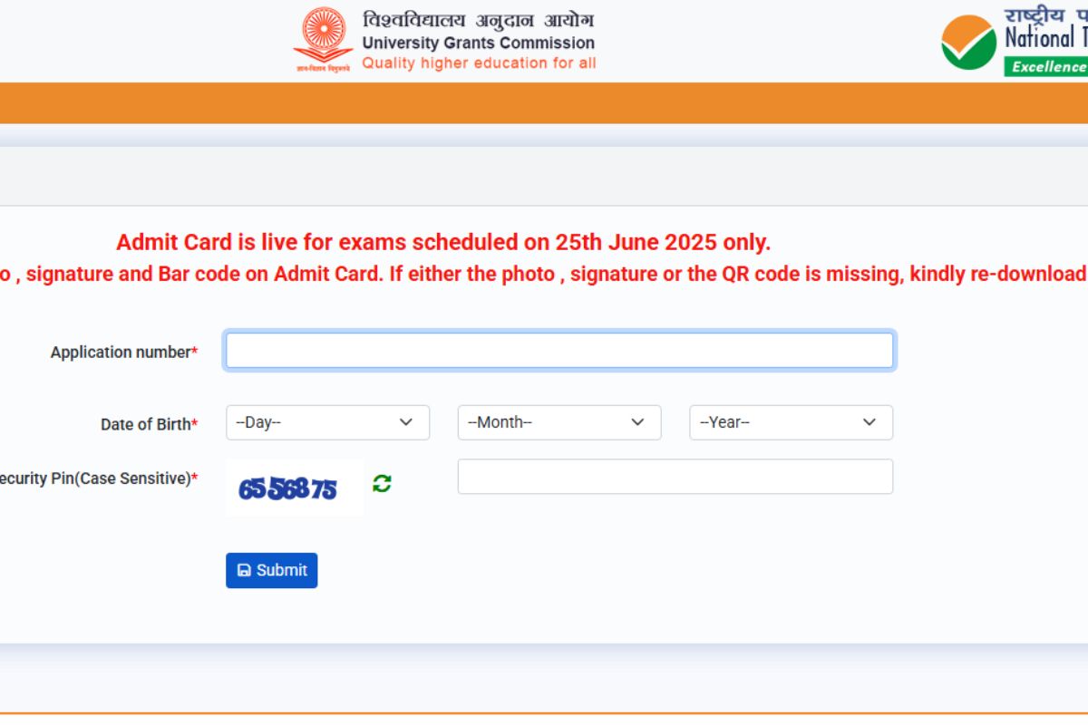 UGC NET 2025 Admit Card