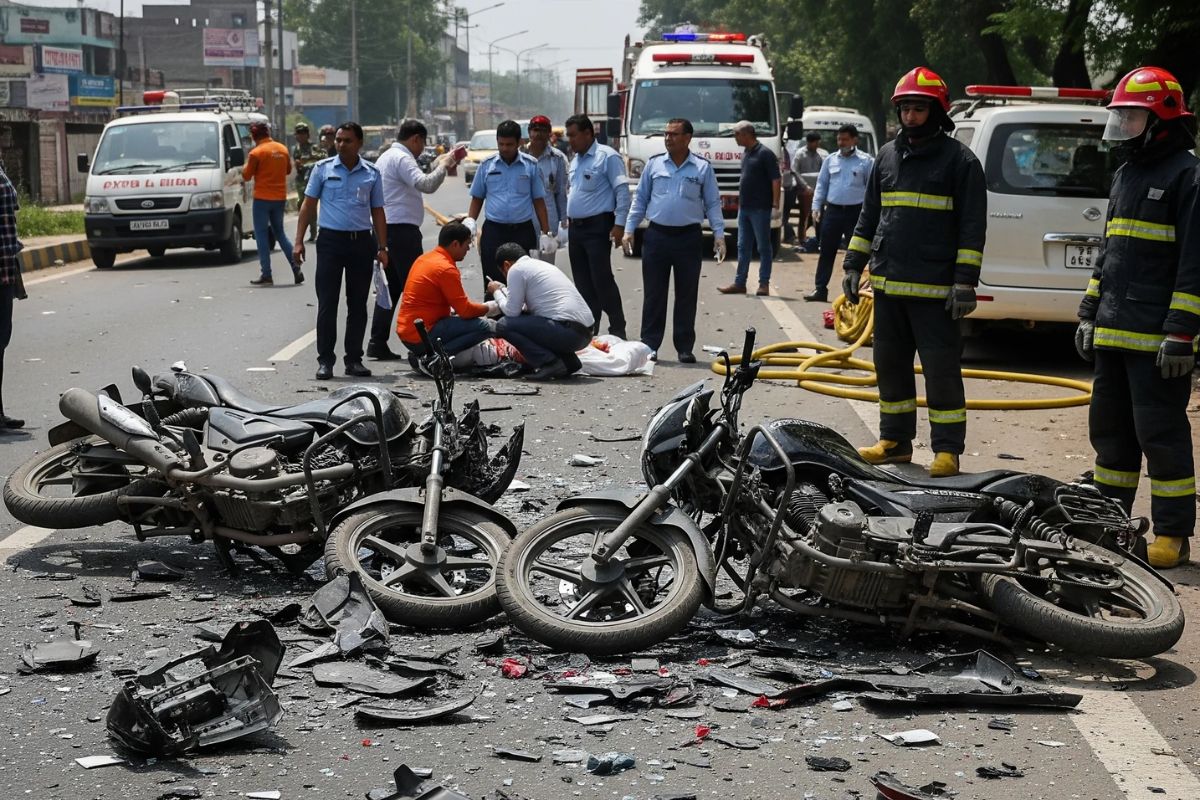 bihar accident banka| Horrible collision between two bikes in Bihar, three youths died