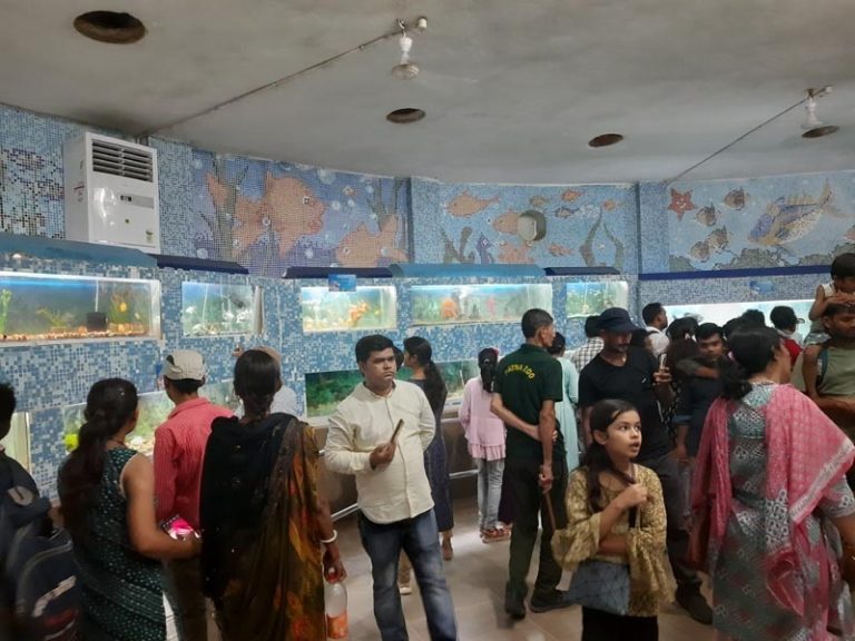 पर्यटन व मनोरंजन का प्रमुख स्थल बना जू का मछली घर