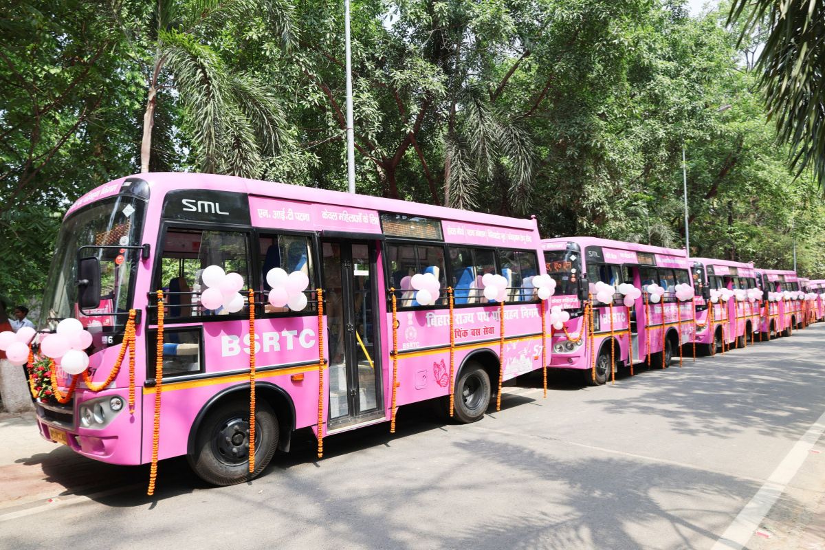 patna pink bus| 80 more new pink buses will soon come to Bihar! 33 thousand women travelled in two months