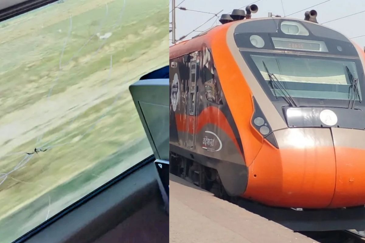 vande bharat express| Stone pelting on Bhagalpur-Howrah Vande Bharat Express again, window broken