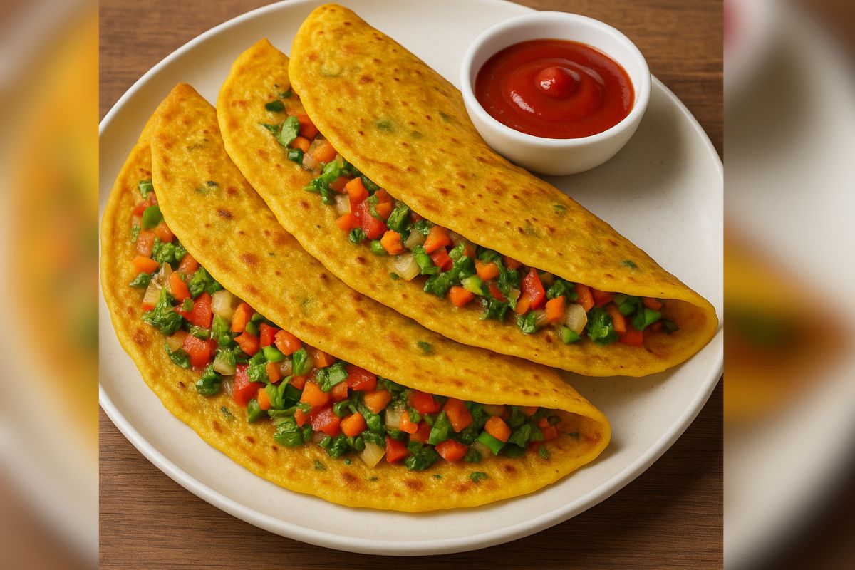 veg stuffed chilla