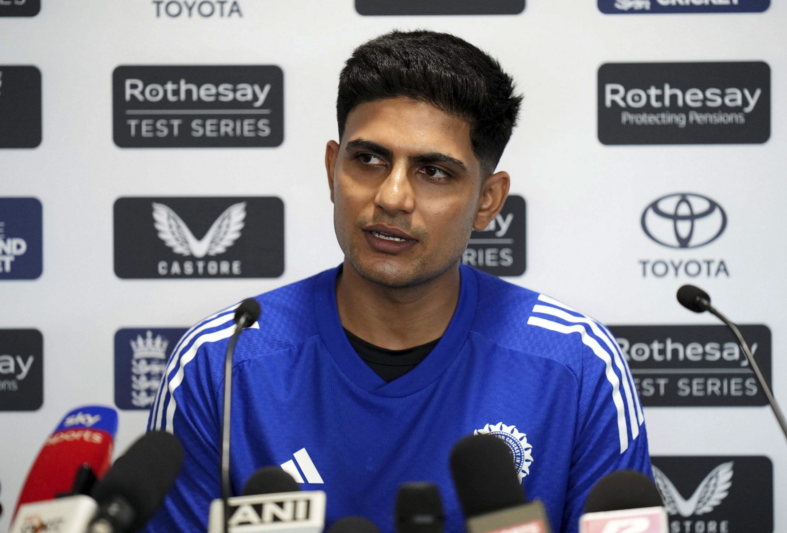 Shubman Gill during a press conference.