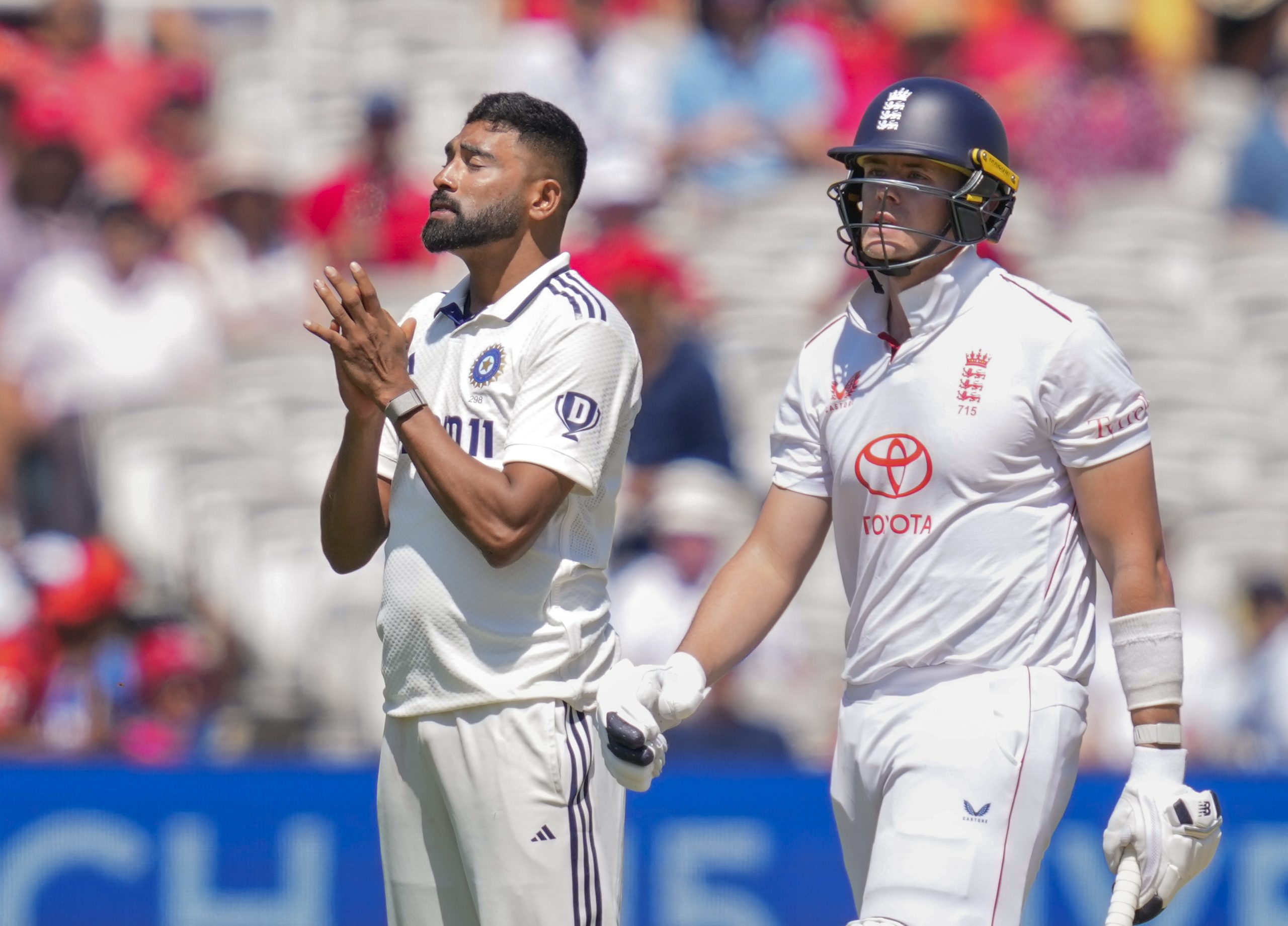 IND vs ENG: Mohammed Siraj celebrates wicket of Jamie Smith