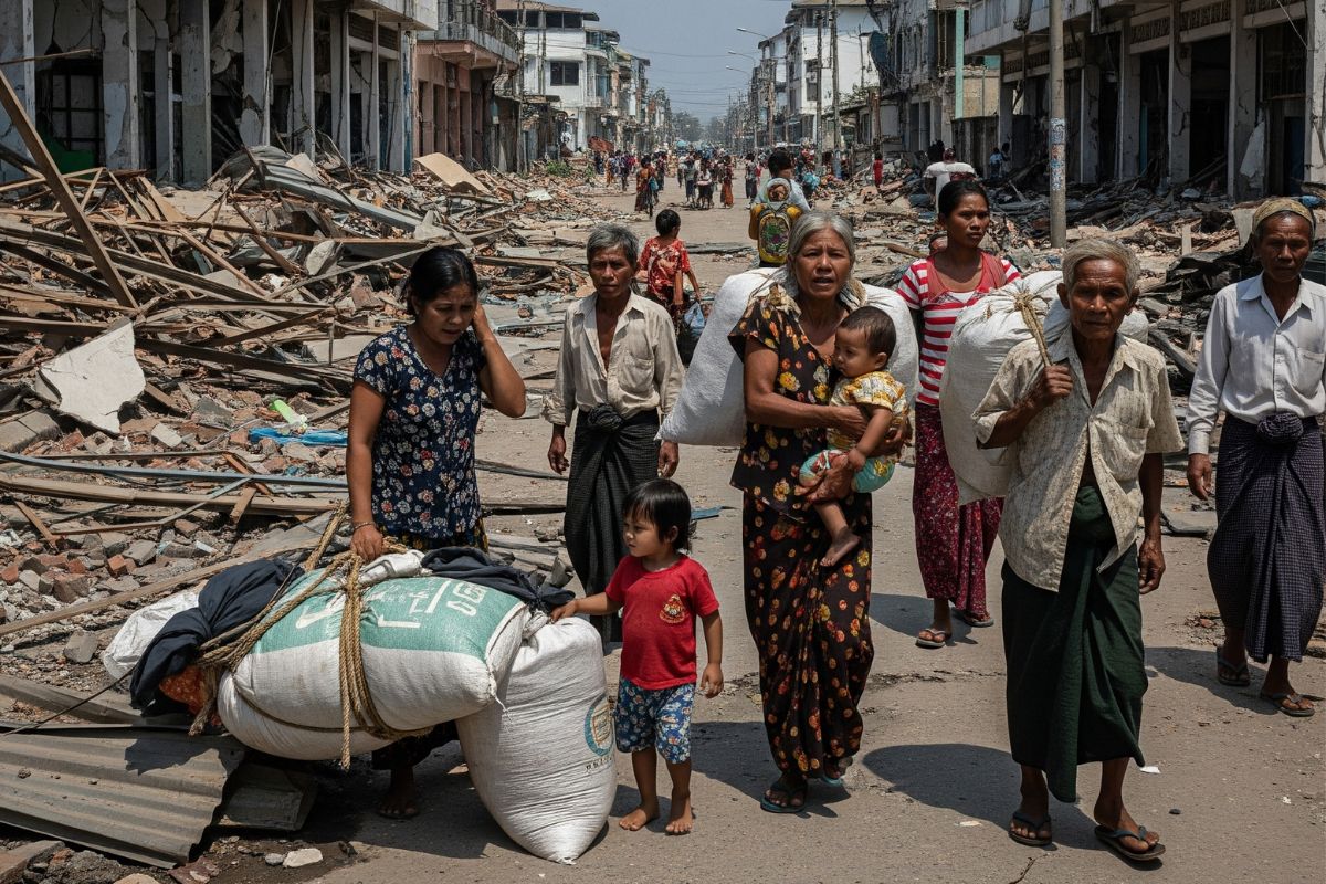 AI Image Myanmar killing its Citizens