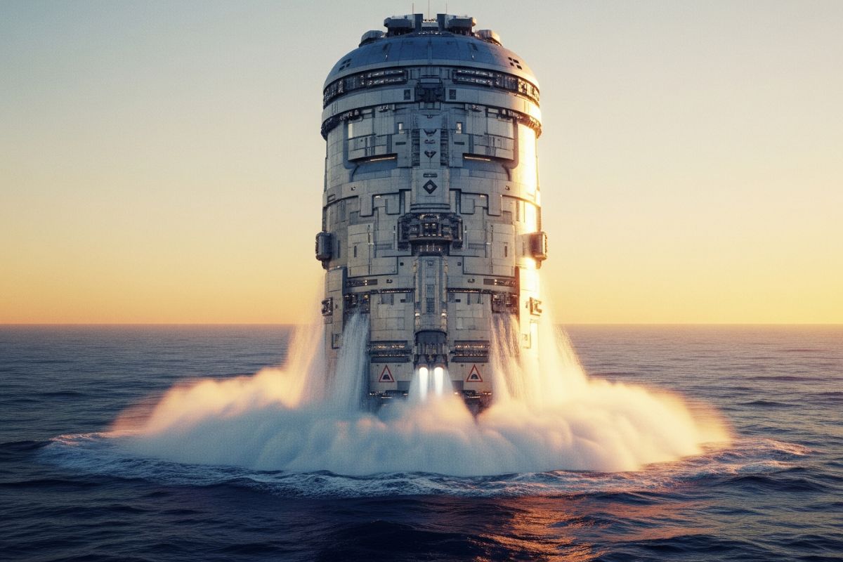 AI Image of Astronauts Land Ocean
