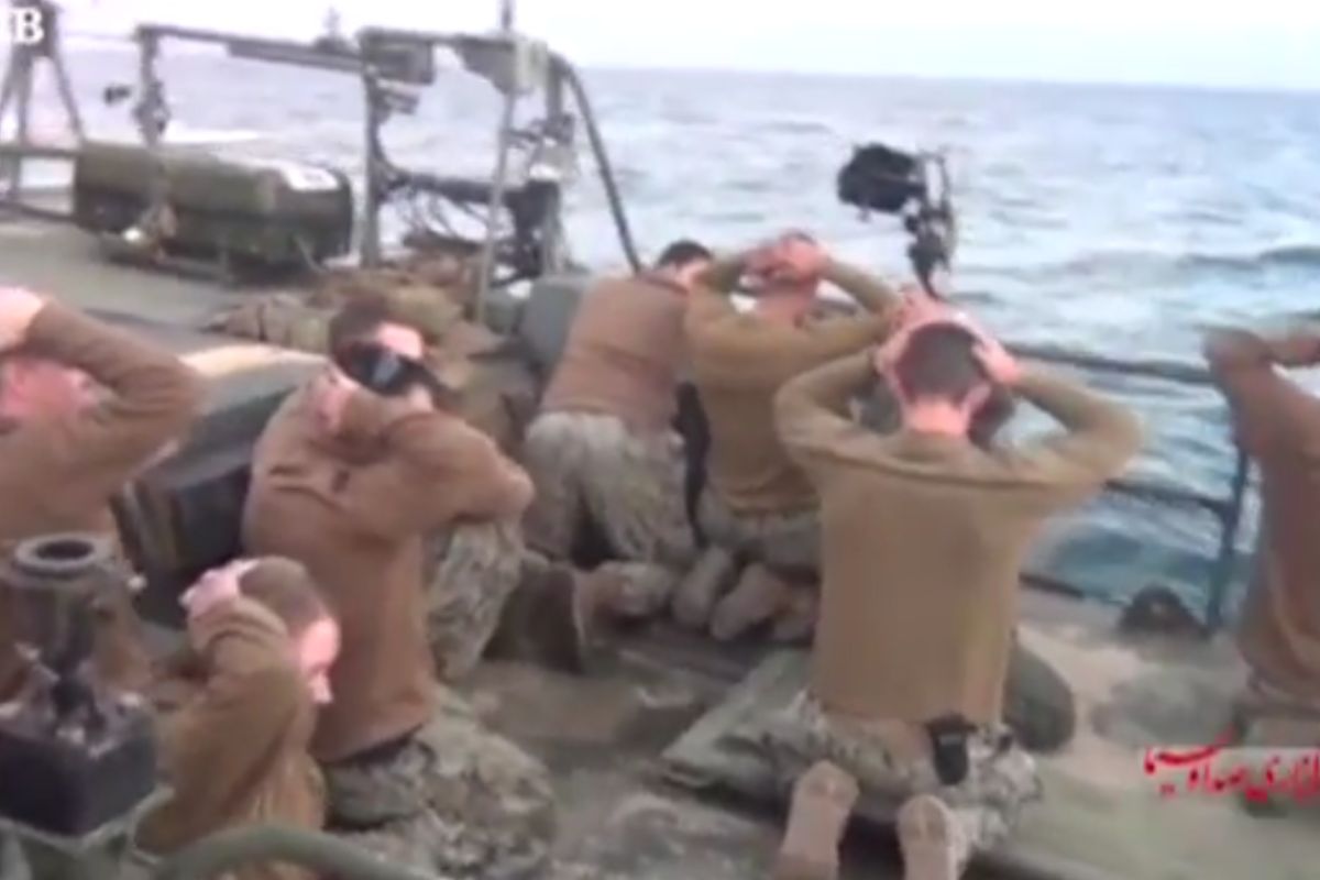 American Soldiers Crying front of Iran Army