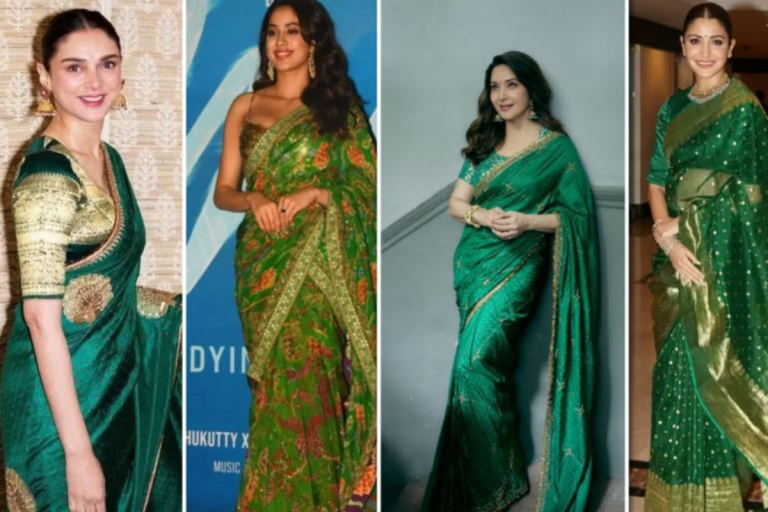 Bollywood Green Saree Designs: सावन में छा जाएं बॉलीवुड ग्रीन साड़ी के साथ, देखें ट्रेंडी डिजाइन्स