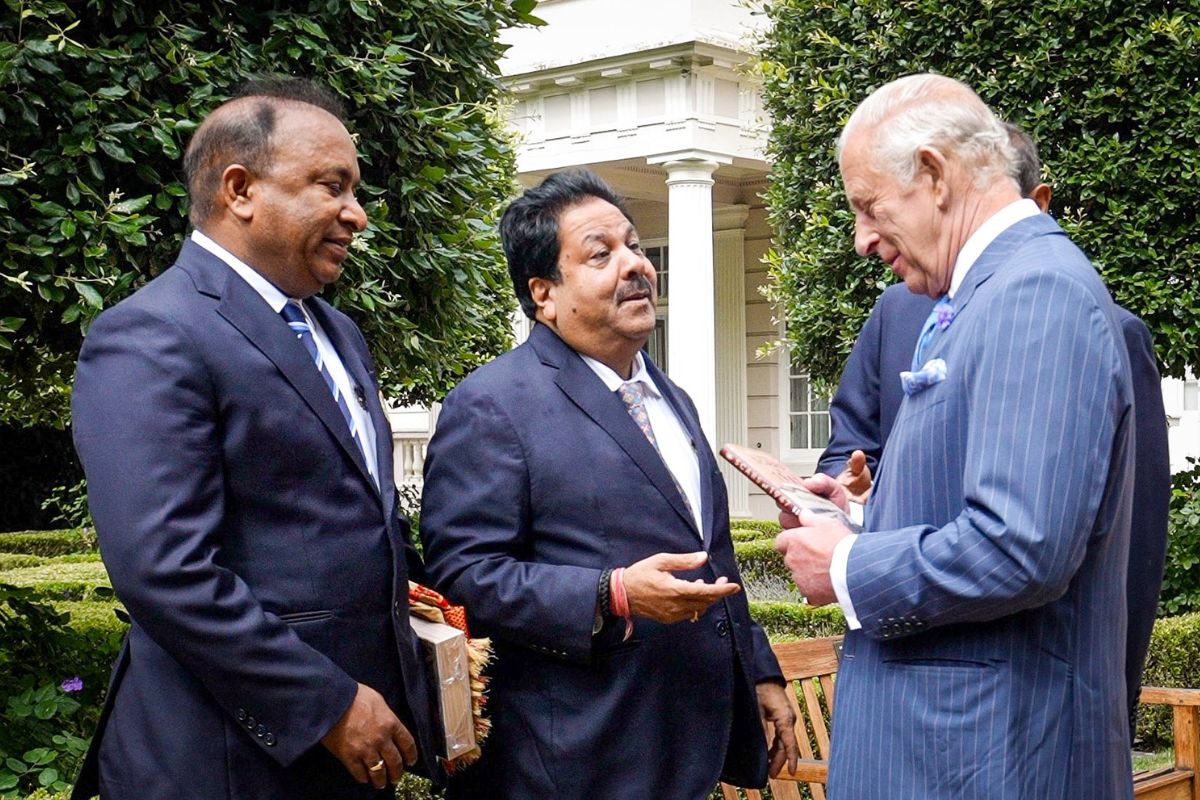 BCCI VP Rajeev Shukla Presented book to King Charles