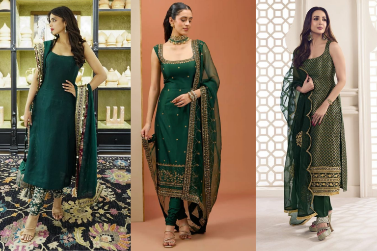 Hariyali Teej Special: Green Churidar Suit के 6 खूबसूरत डिजाइन जो देंगे स्टाइलिश लुक